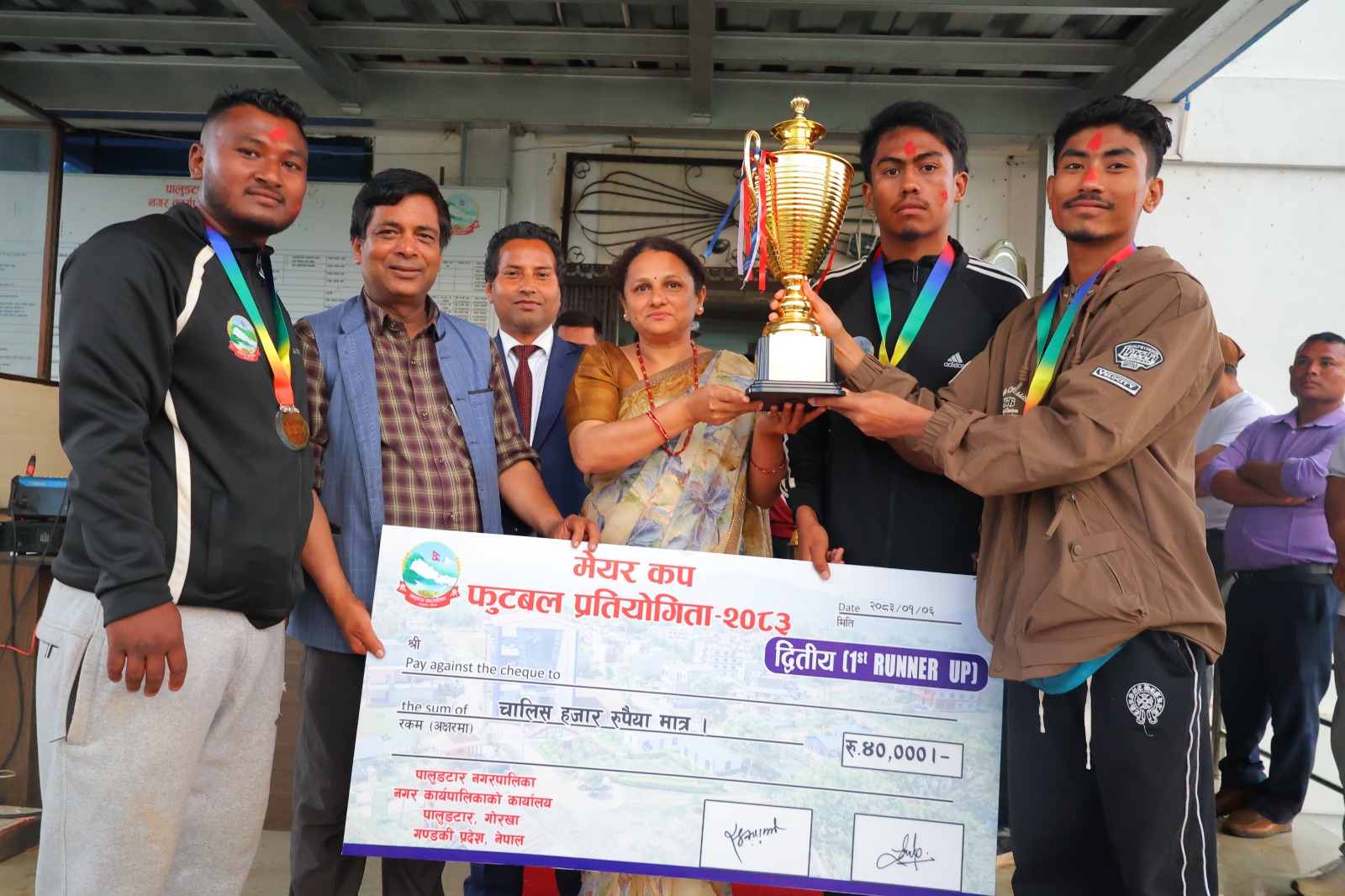 स्थानिय स्तरमा सक्षम खेलाडी खोज्दै पालुँटारमा मेयर कप फुटबल सम्पन्न